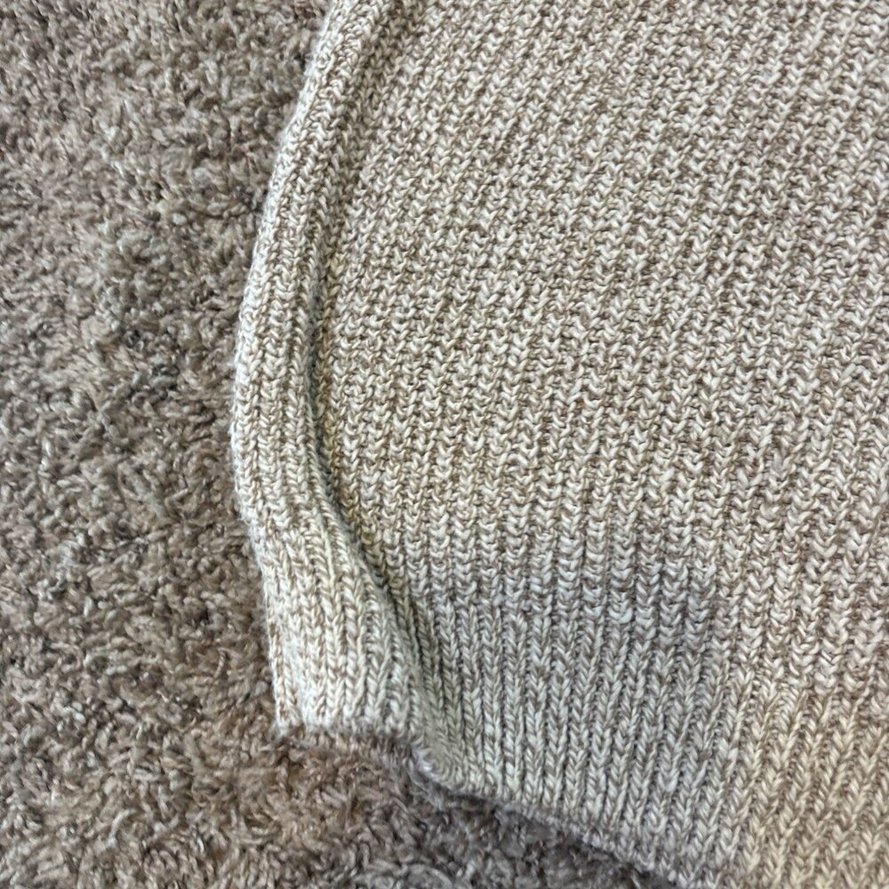 VTG Eddie Bauer Sweater Mens XL Oatmeal Henley Cotton Fisherman 90's Y2K Chunnky - Picture 13 of 16